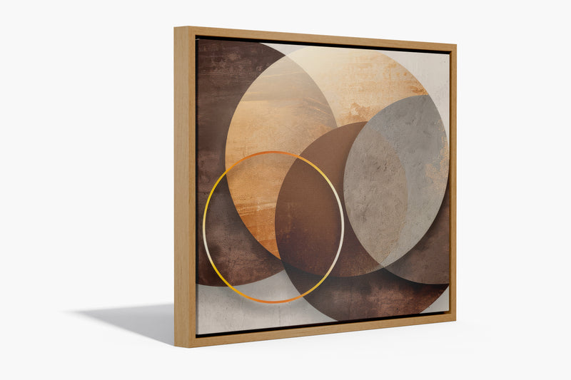 Quadro Decorativo Geometria em Bronze