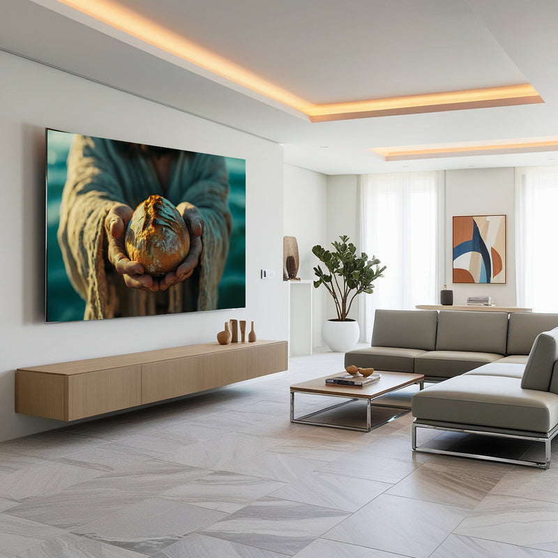 Quadro Decorativo Jesus, o Pão da Vida – Fé, Esperança e Inspiração Divina