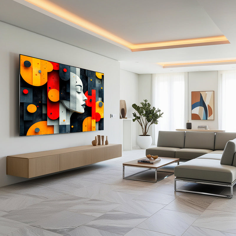 Quadro Decorativo Ressonância Geométrica – Equilíbrio, Energia e Sofisticação