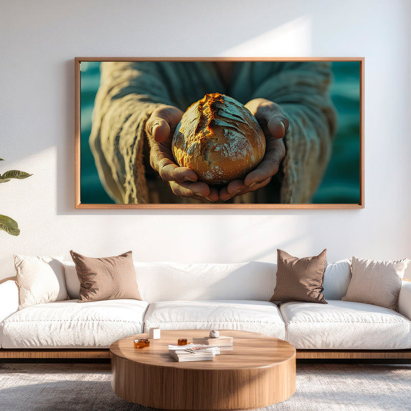 Quadro Decorativo Jesus, o Pão da Vida – Fé, Esperança e Inspiração Divina