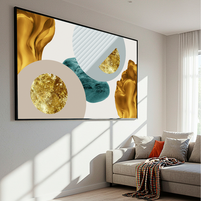 Quadro Decorativo Fusão Abstrata – Sofisticação e Arte Contemporânea