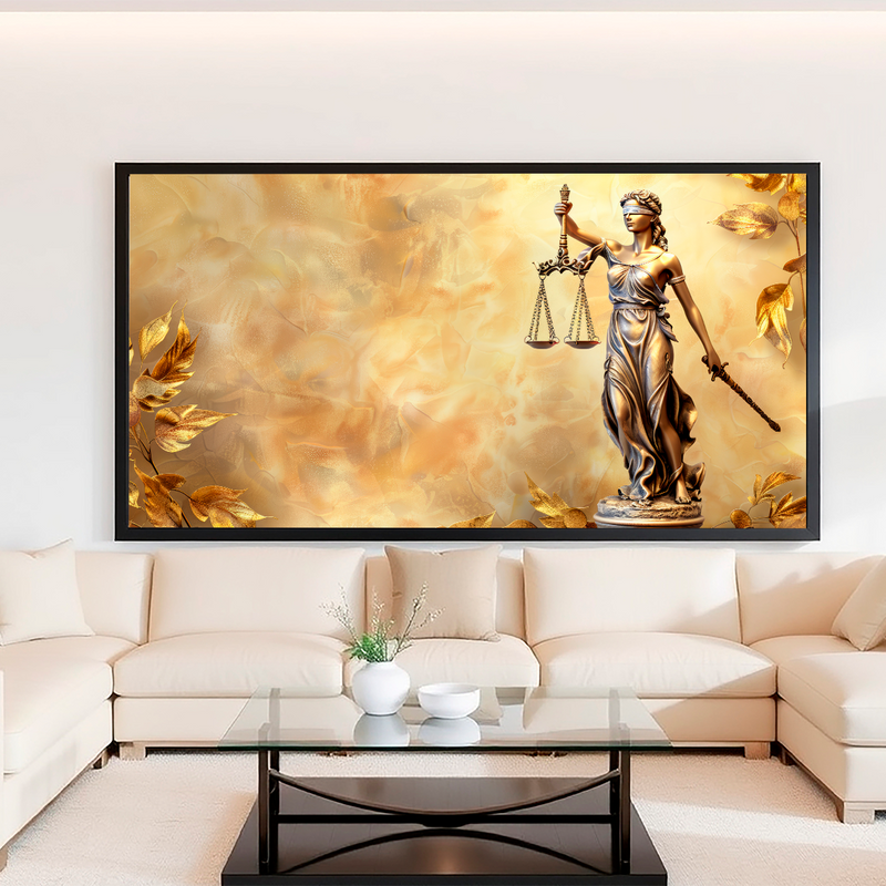 Quadro Decorativo Justiça e Integridade – A Símbolo da Sabedoria e Equilíbrio