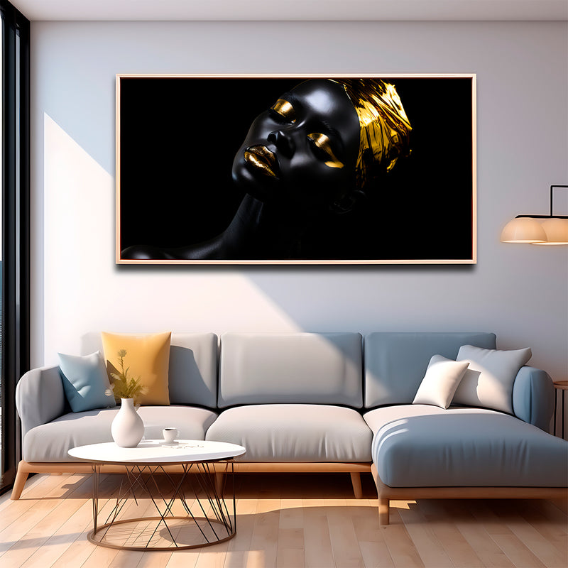Quadro Decorativo Elegância e Ouro – Beleza e Sofisticação Contemporânea