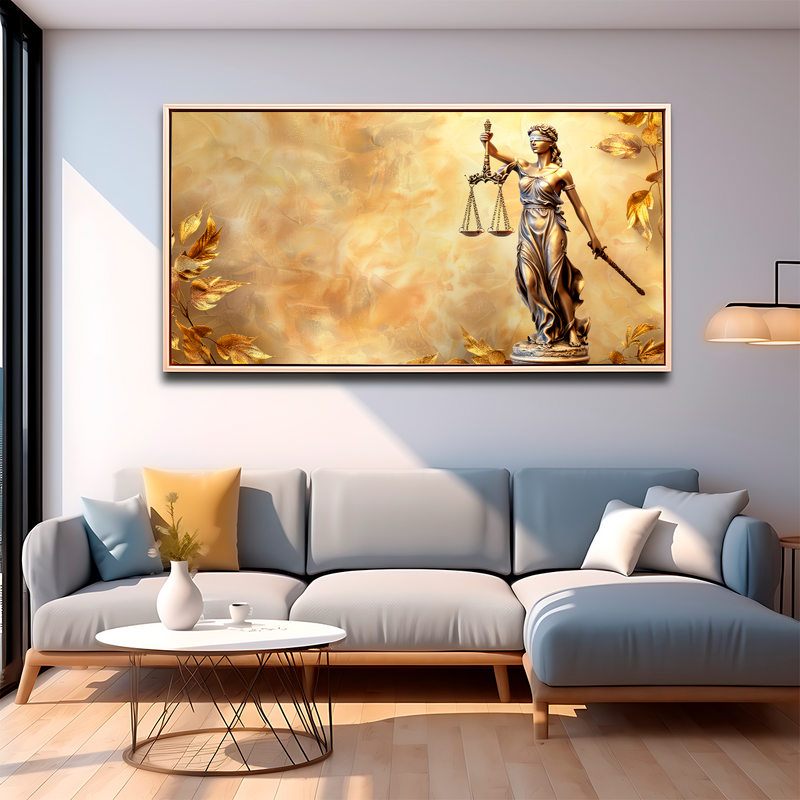 Quadro Decorativo Justiça e Integridade – A Símbolo da Sabedoria e Equilíbrio