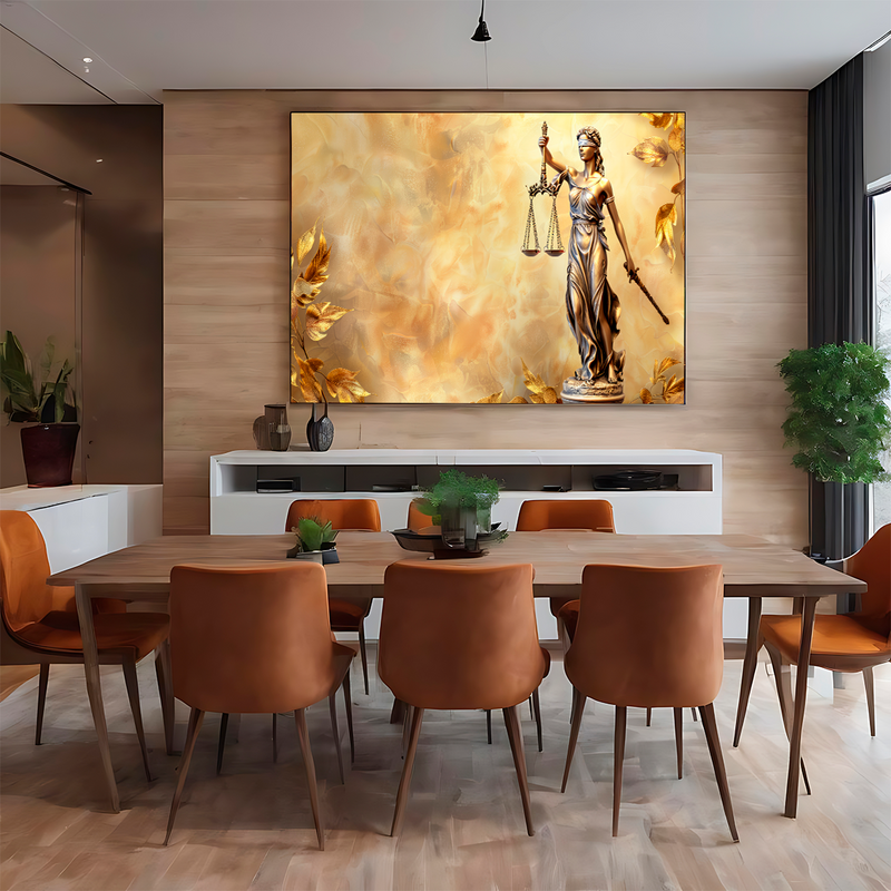Quadro Decorativo Justiça e Integridade – A Símbolo da Sabedoria e Equilíbrio