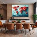 Quadro Decorativo Mapa Mundi Geométrico – Elegância, Modernidade e Inspiração Global