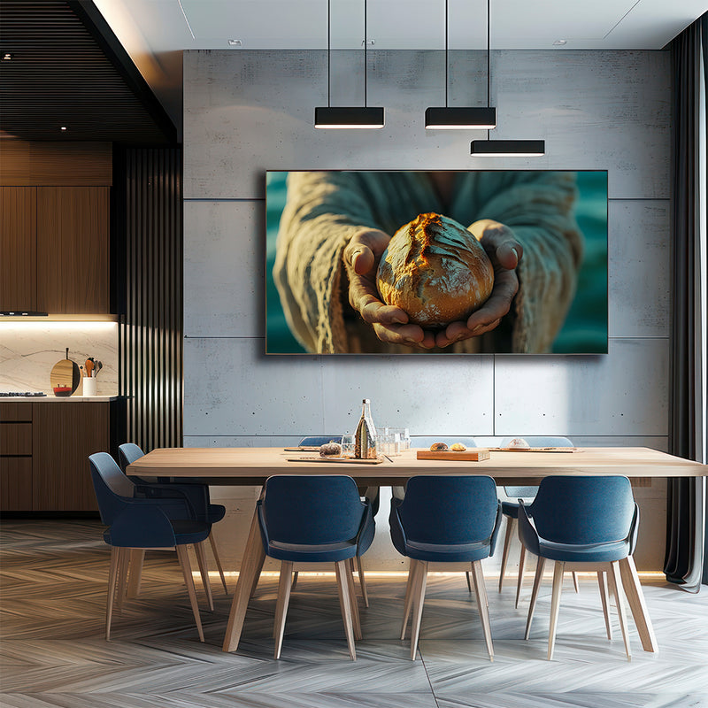 Quadro Decorativo Jesus, o Pão da Vida – Fé, Esperança e Inspiração Divina