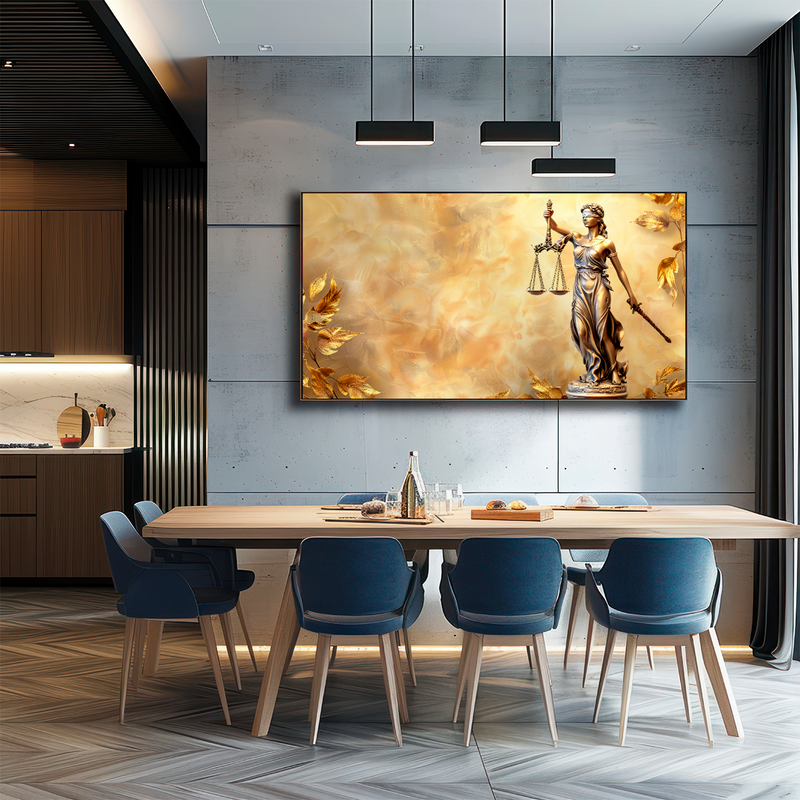 Quadro Decorativo Justiça e Integridade – A Símbolo da Sabedoria e Equilíbrio